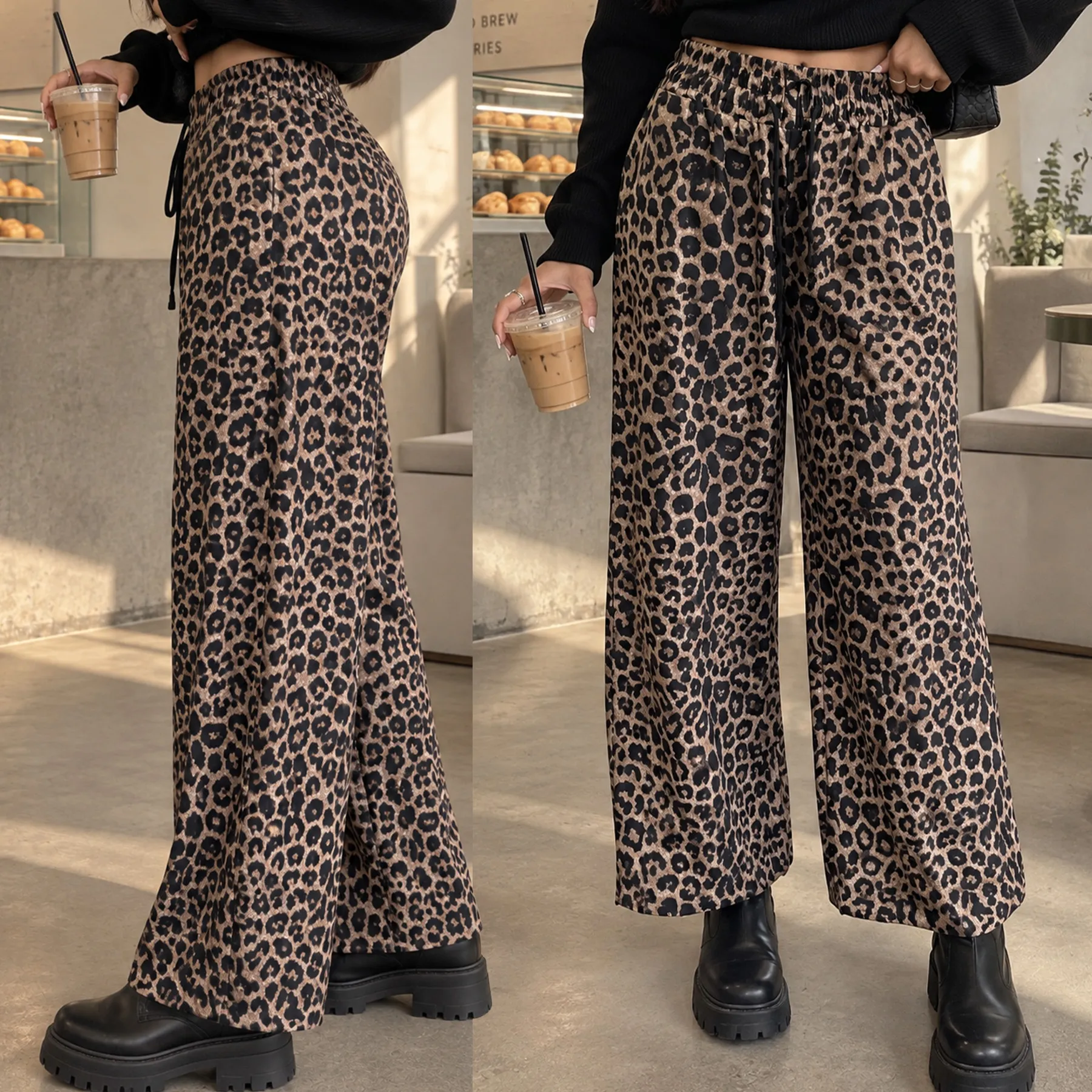 AD2651 Pantalón holgado estampado 15697